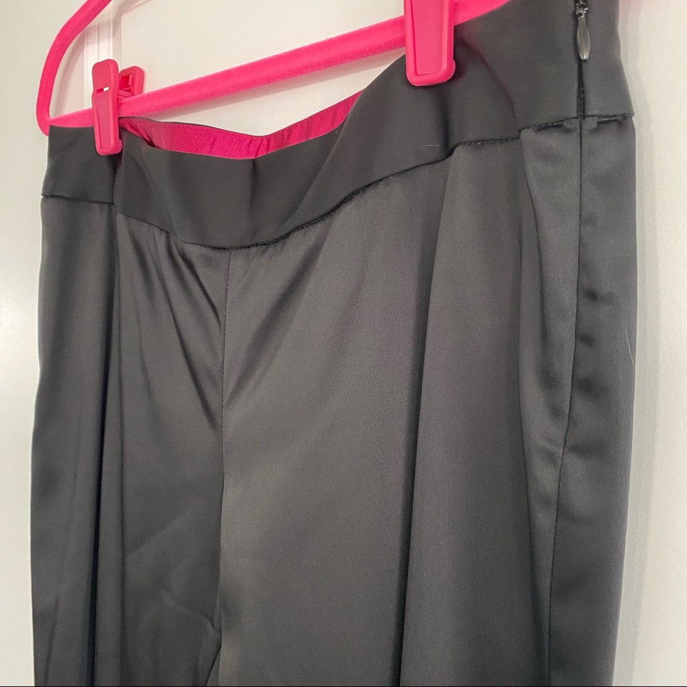 Satin, slim leg ankle length pants